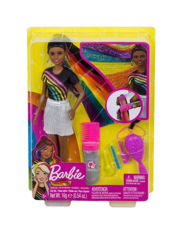 Barbie Rainbow Sparkle Style  باربي صبغة الشعر قوس قزح لامع
