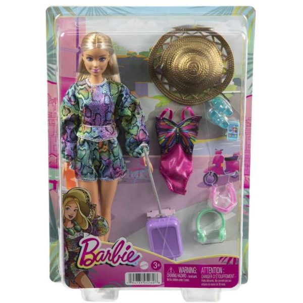 Barbie Holiday Fun Doll باربي مع شنطة سفر