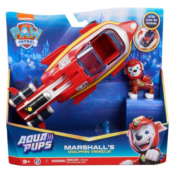 PAW PATROL AQUA PUPS MARSHALL'S DOLPHIN VEHICLE سيارة مارشال
