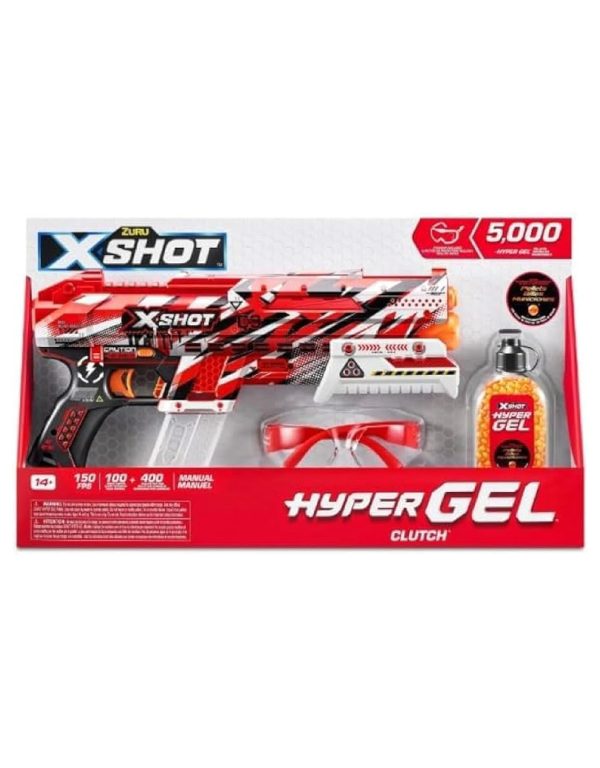 ZURU X-SHOT HYPER GEL CLUTCH BLASTER بارودة اكس شوت رشاش