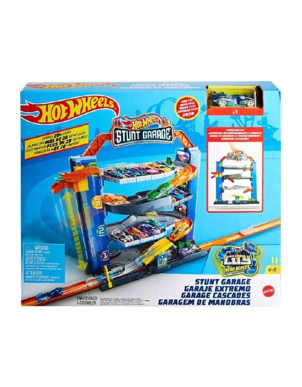 Hot Wheels City Stunt Garage Play Set  برج سكة سيارات