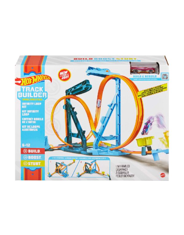 Hot Wheels Track Builder Unlimited Infinity Loop Kit With Adjustable Set-Ups & Jump سكة سيارات قابلة للتعديل والقفز