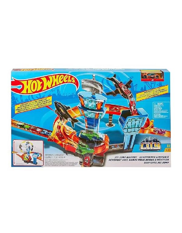 Hot Wheels Jet Jump Airport Play set سكة سيارات هوت ويلز مطار